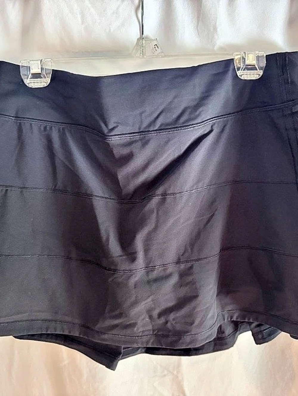 lululemon Pace Rival Skirt Black Size 12 Tall Long Tennis Golf Skort - Picture 2 of 4